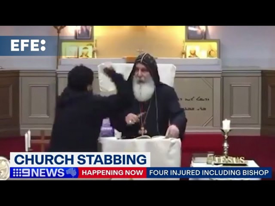 Un sacerdote y varios feligreses apuñalados durante una misa en una iglesia de Sídney